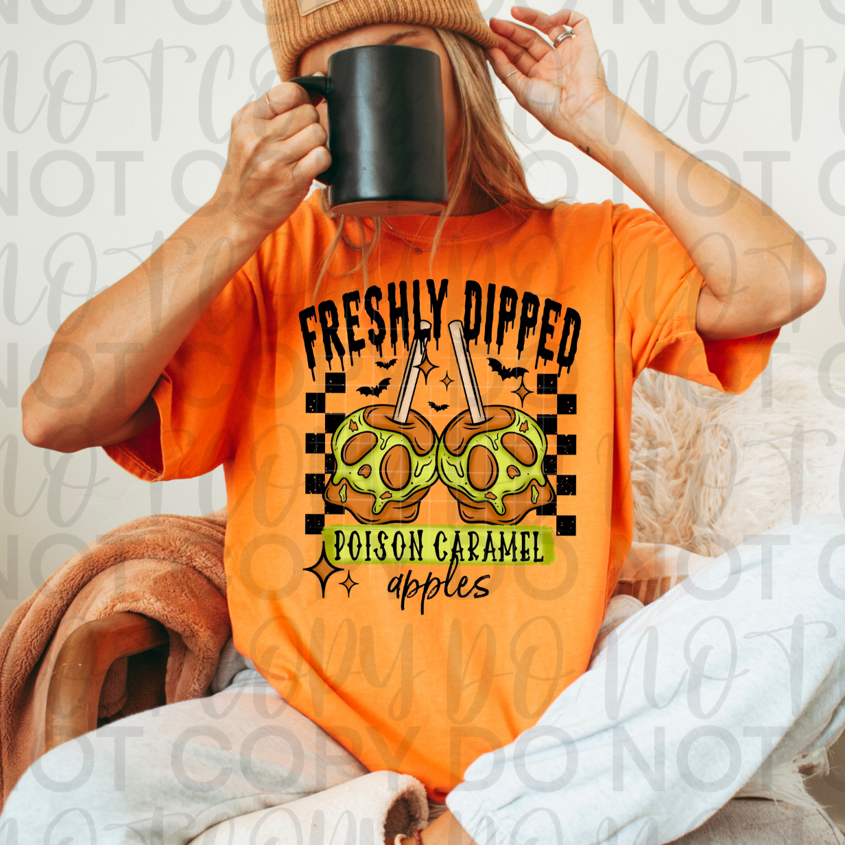 Freshly Dipped (Black Words) DTF