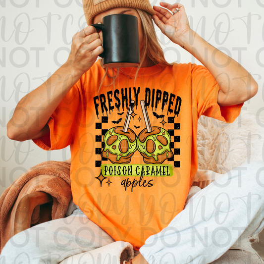 Freshly Dipped (Black Words) DTF