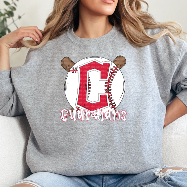 CLE Baseball Bat DTF