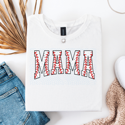 Mama Baseball Distressed DTF