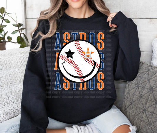 HOU Baseball Face DTF