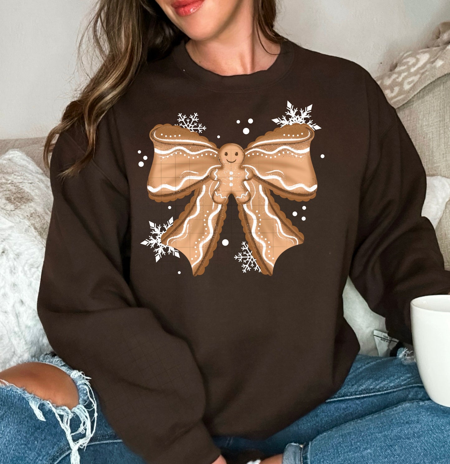 Gingerbread Bow DTF