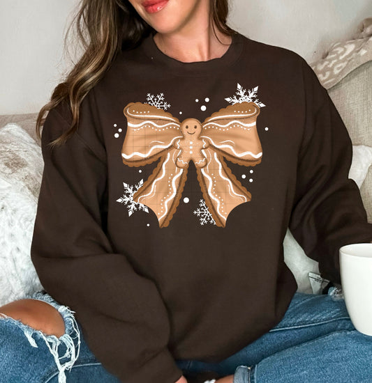 Gingerbread Bow DTF