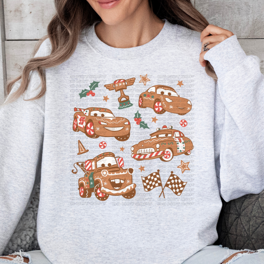 Gingerbread Cars DTF