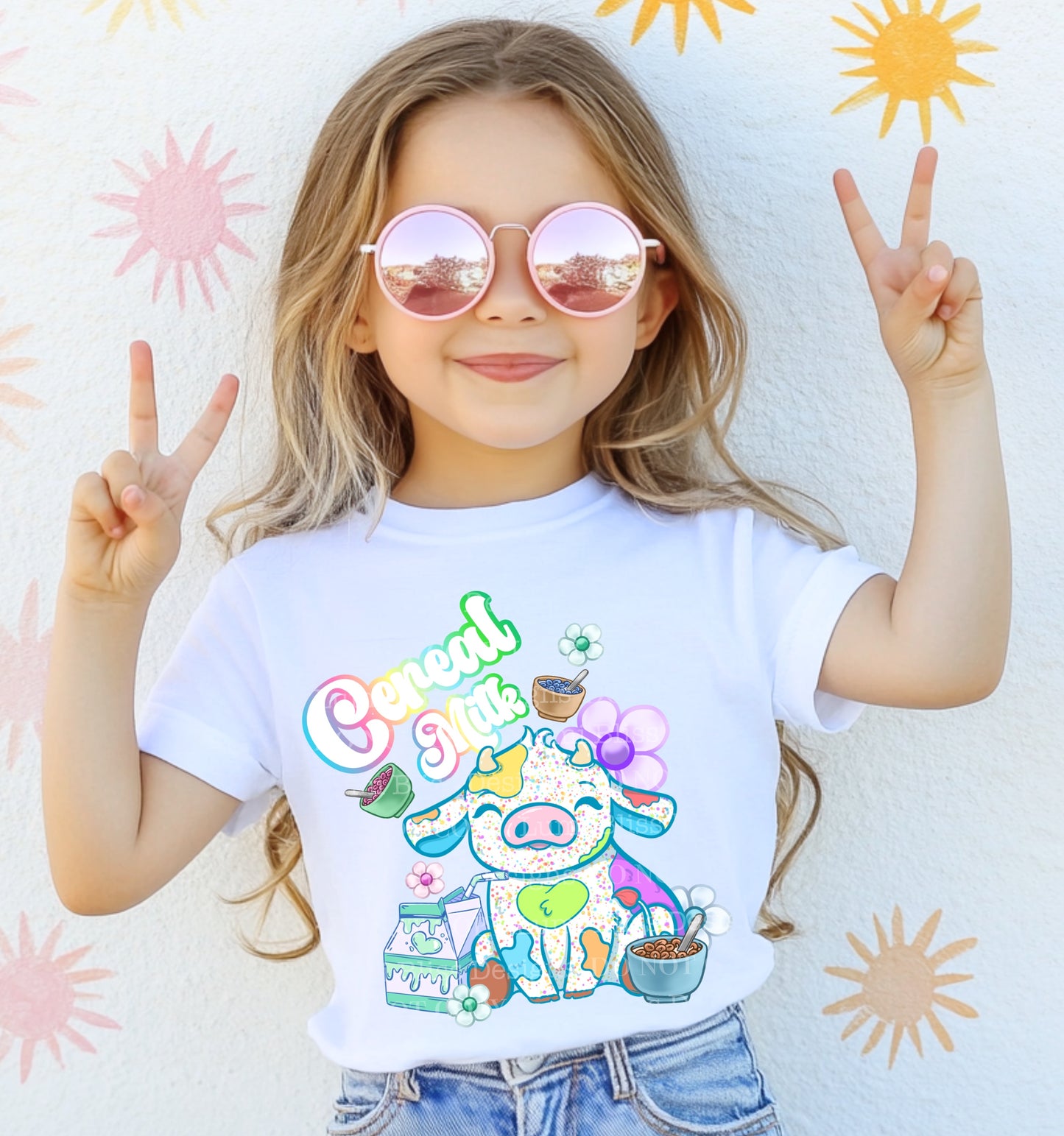 Rainbow Moo Cow DTF