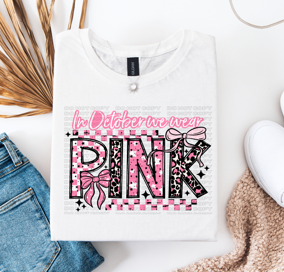 October We Wear Pink DTF