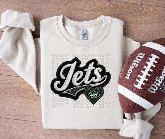 Varsity Jets Faux Embroidery DTF