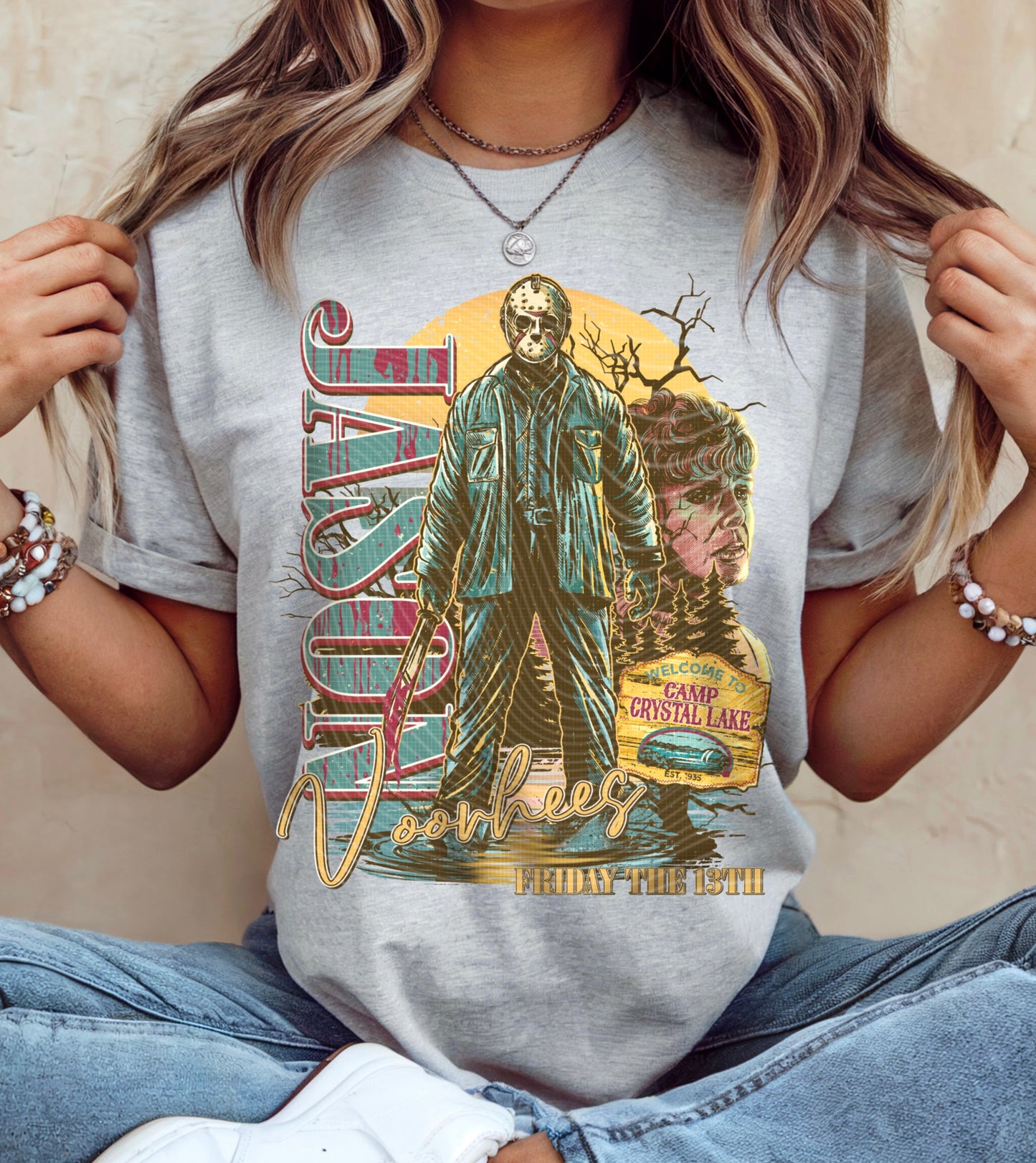 Retro Horror Lake DTF