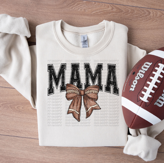 Mama Football Bow (Distressed) DTF