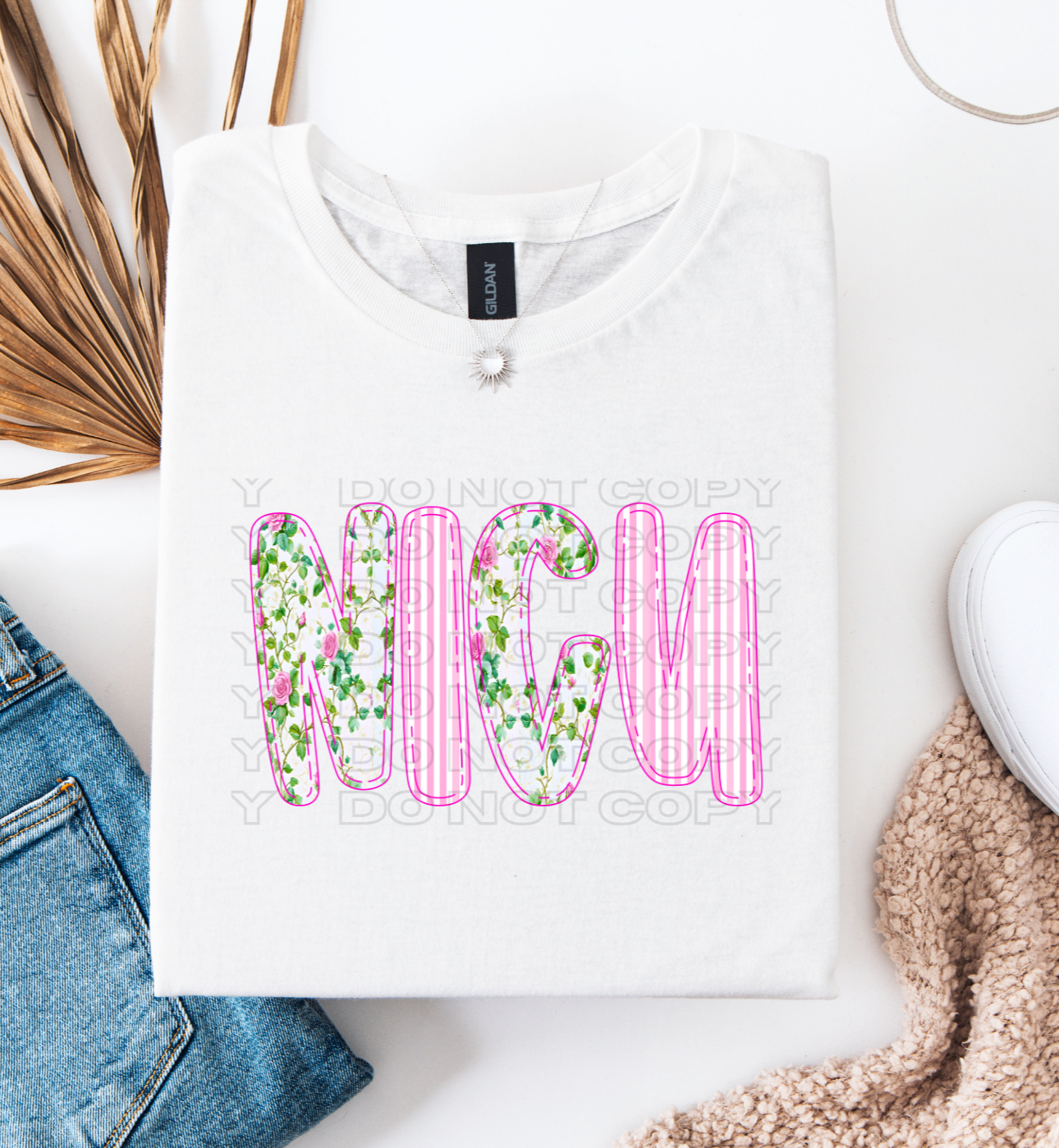 Pink Floral NICU DTF