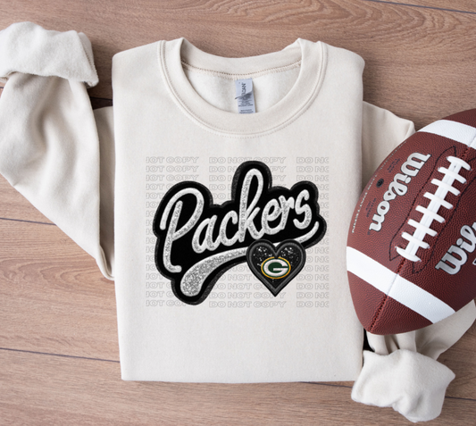 Varsity Packers Faux Embroidery DTF