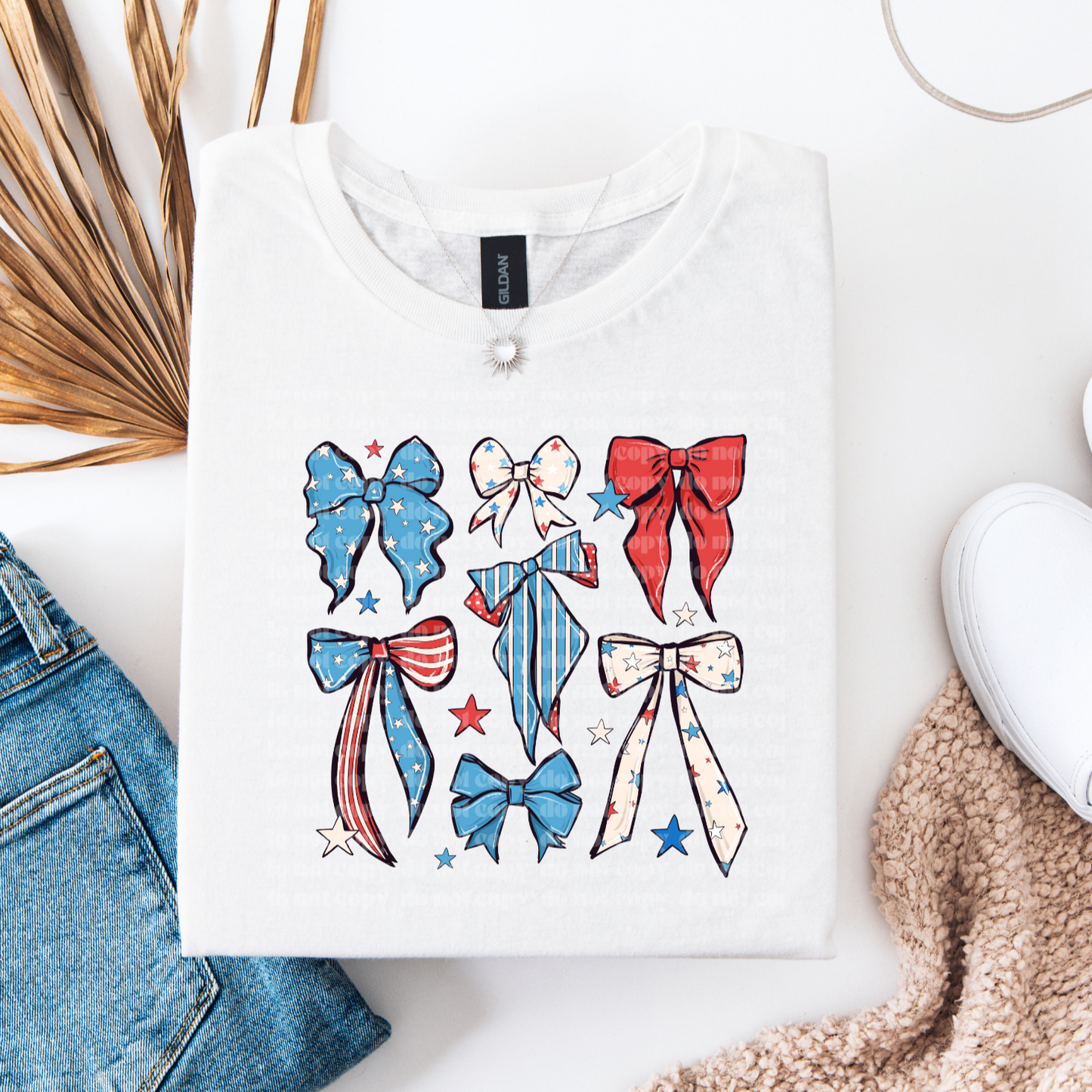 Patriotic Bows and Stars DTF