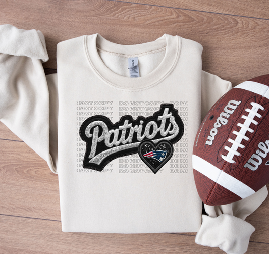 Varsity Patriots Faux Embroidery DTF