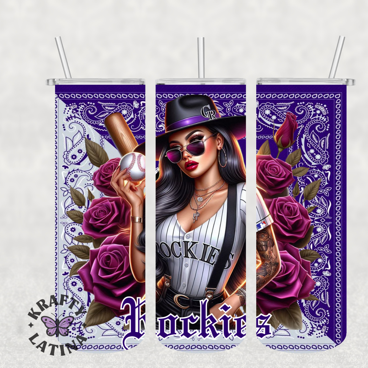 Chicana Baseball Tumbler (Choose Your Team)