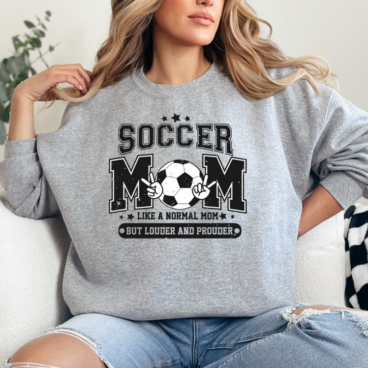 Soccer Mom But Louder (Black) DTF