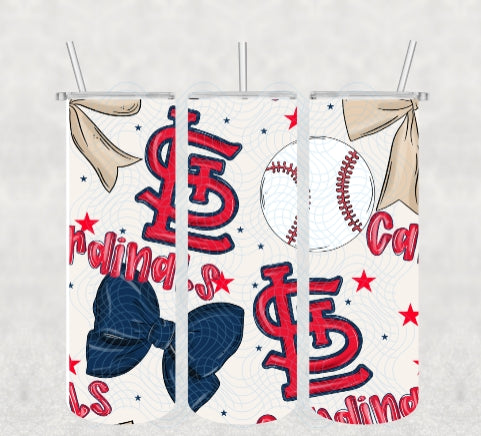 Coquette Baseball Team Tumbler (Choose Your Team)