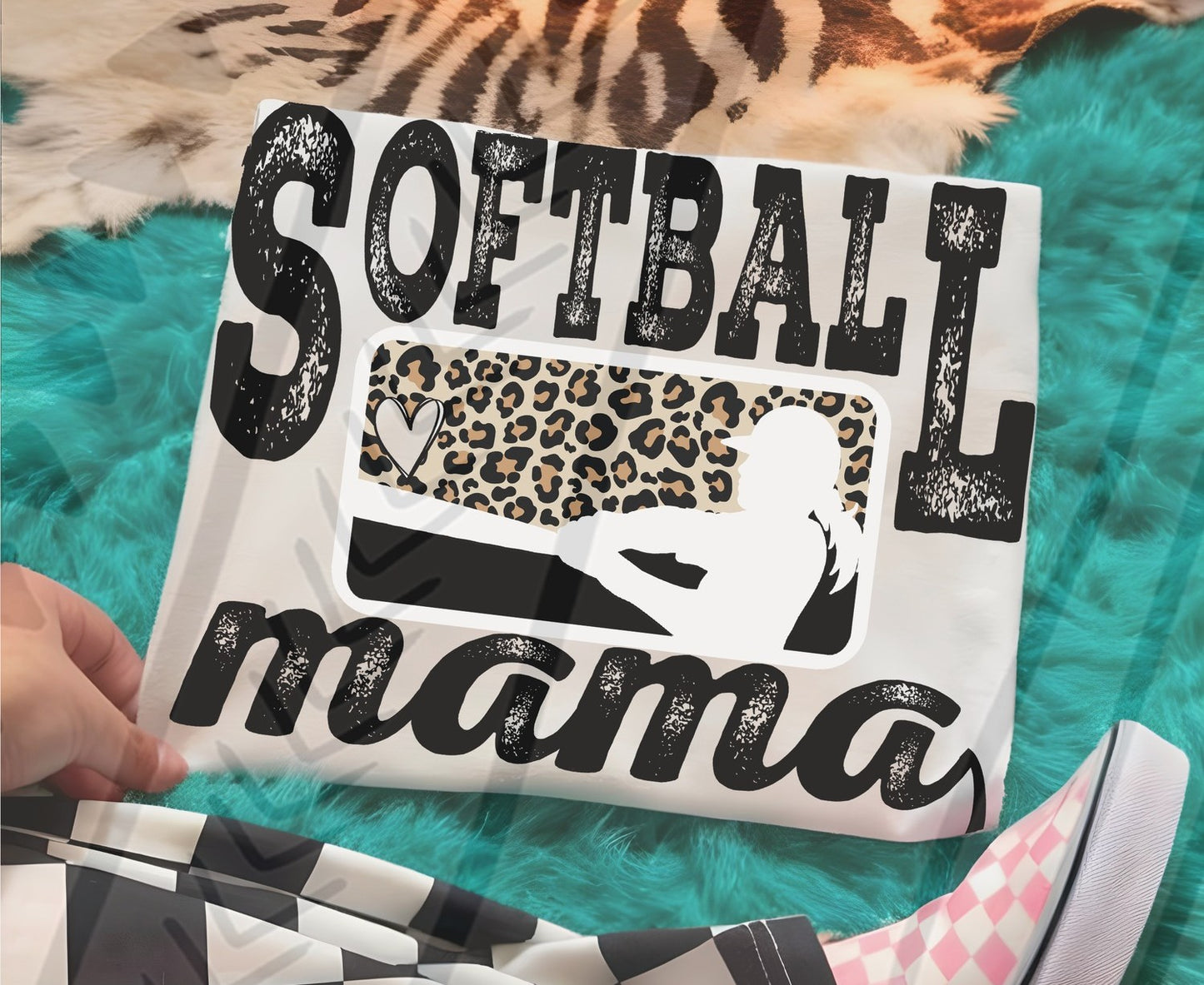Softball Leopard Mama DTF