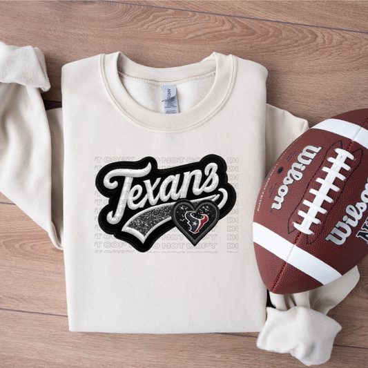 Varsity Texan Faux Embroidery DTF