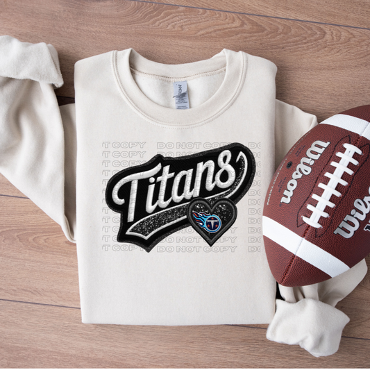 Varsity Titans Faux Embroidery DTF