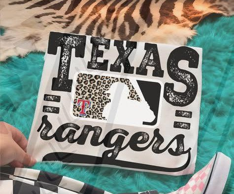 Texas Leopard Baseball DTF