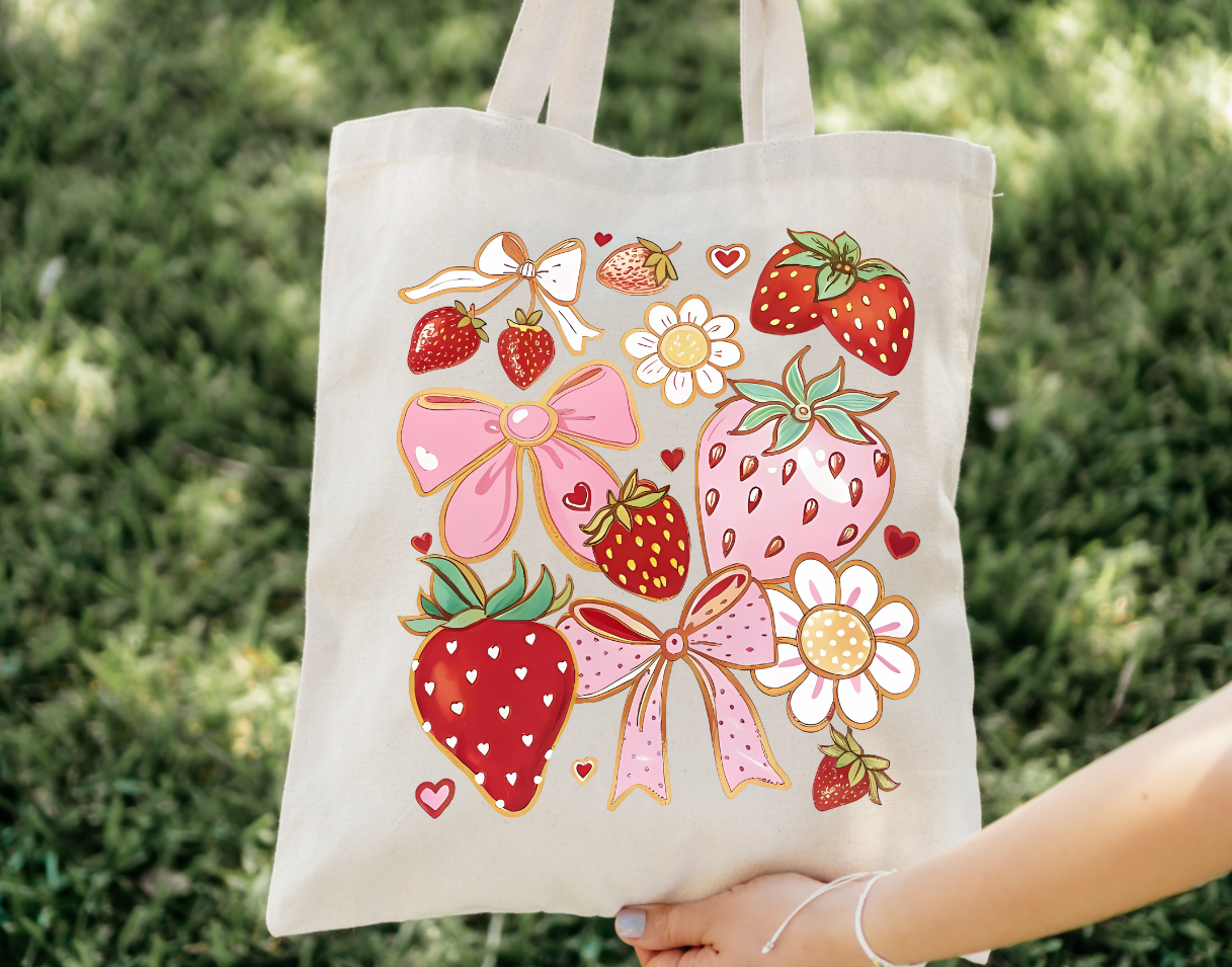 Berries and Bows Tote Bag