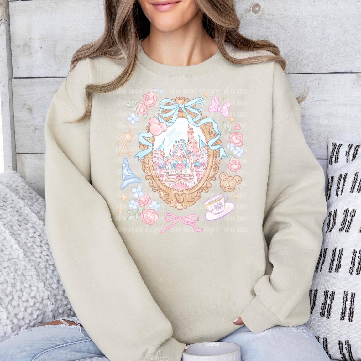 Floral Castle Bow Frame DTF