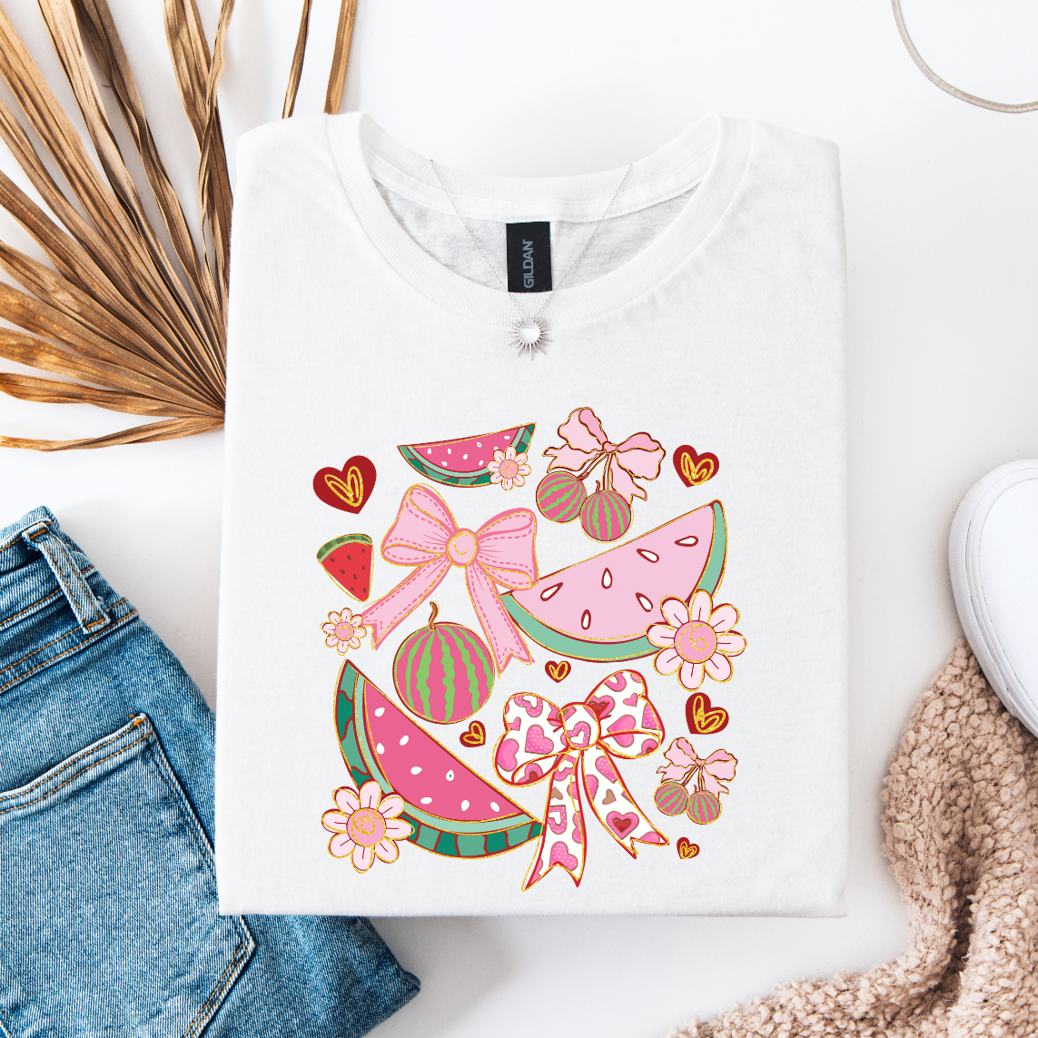 Floral Watermelons and Bows DTF