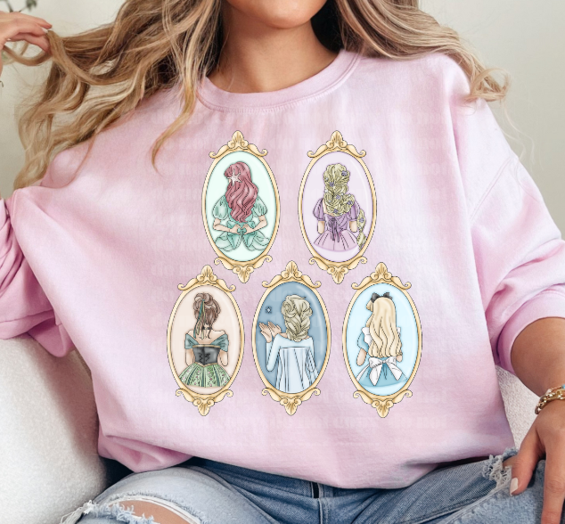 All Princess Mirror Frame DTF