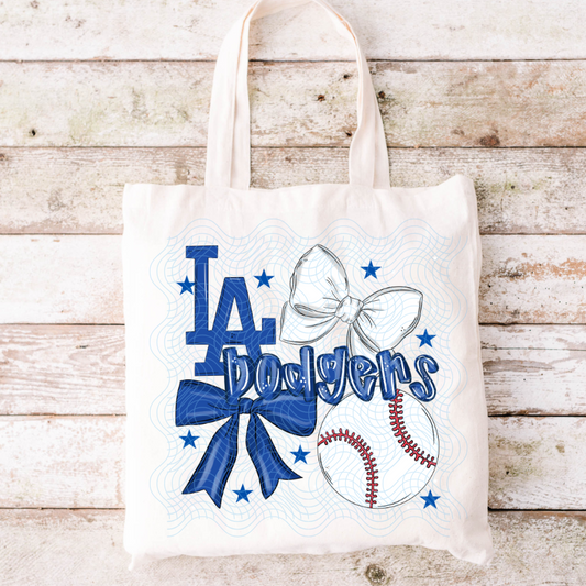 Coquette Baseball Team Tote Bag (Pick your team)