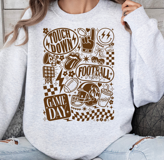 Vintage Football Brown DTF