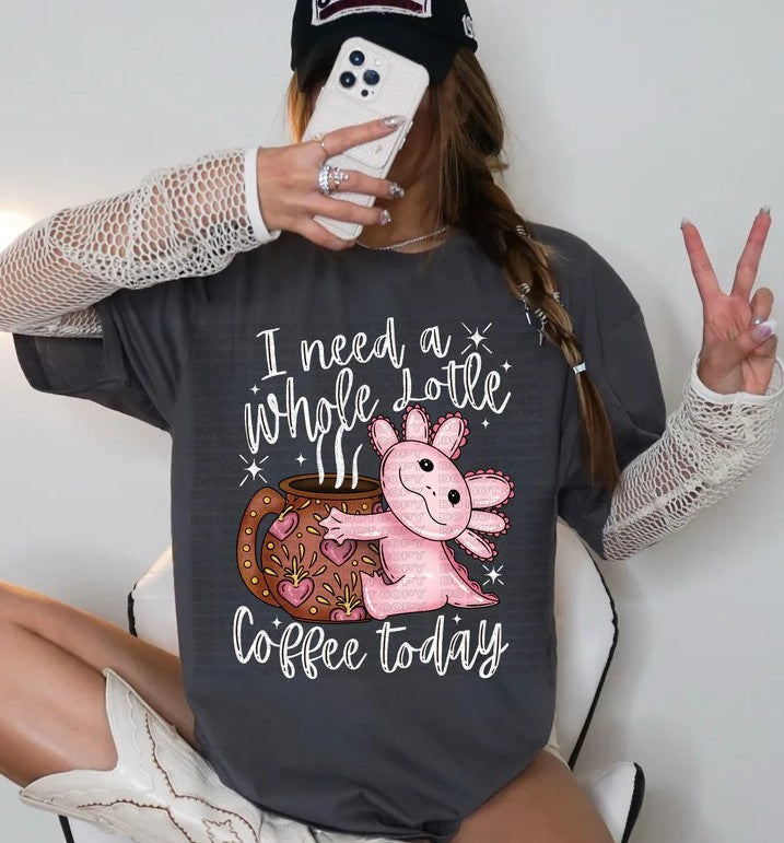 Whole Lotle Coffee Today (White) DTF