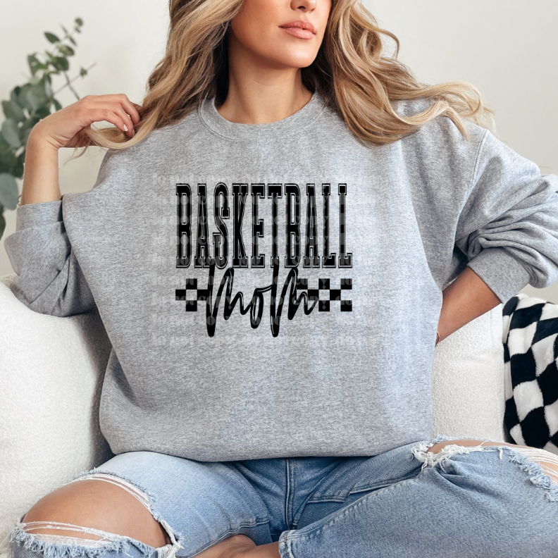 Checkered Basketball Mom DTF