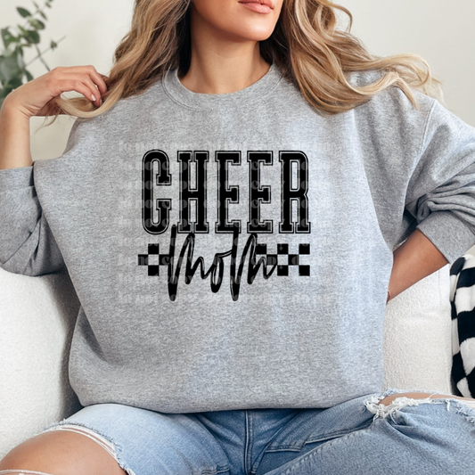 Checkered Cheer Mom DTF