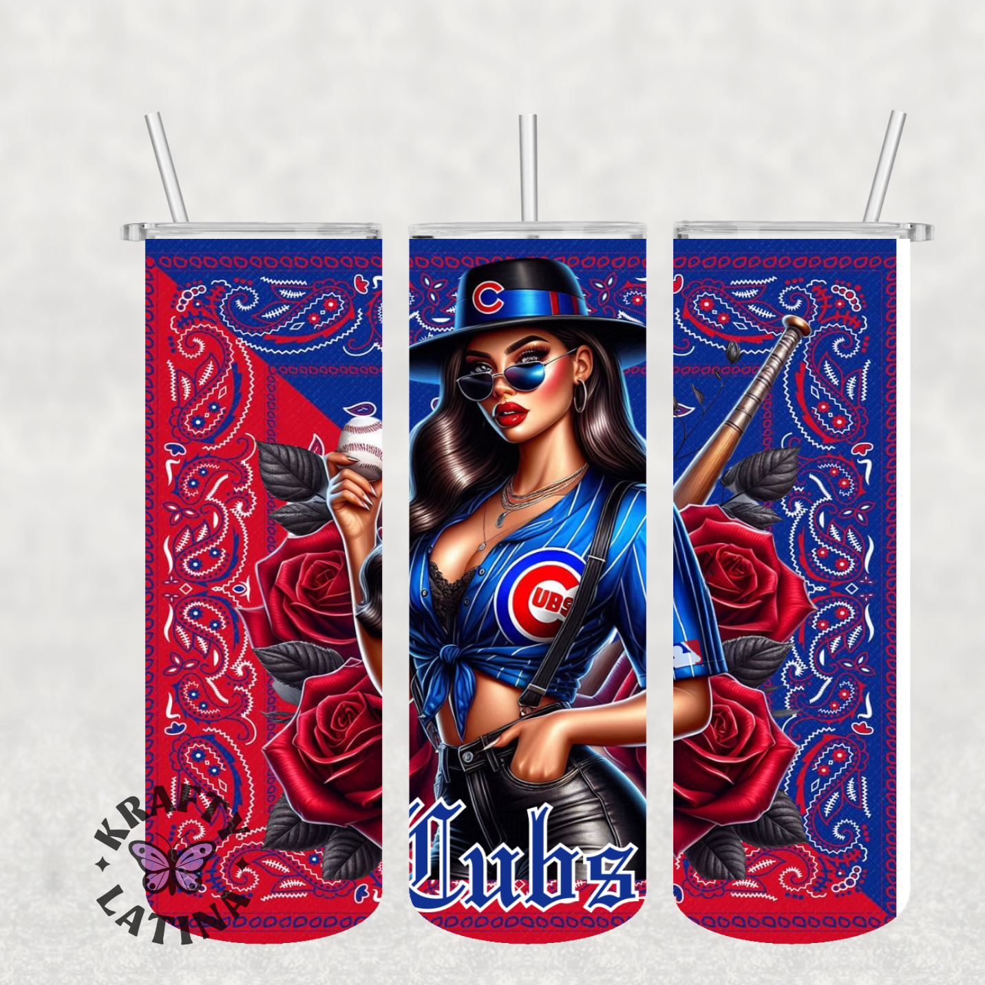 Chicana Baseball Tumbler (Choose Your Team)