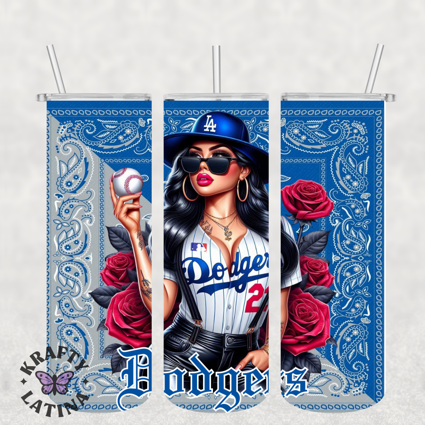 Chicana Baseball Tumbler (Choose Your Team)