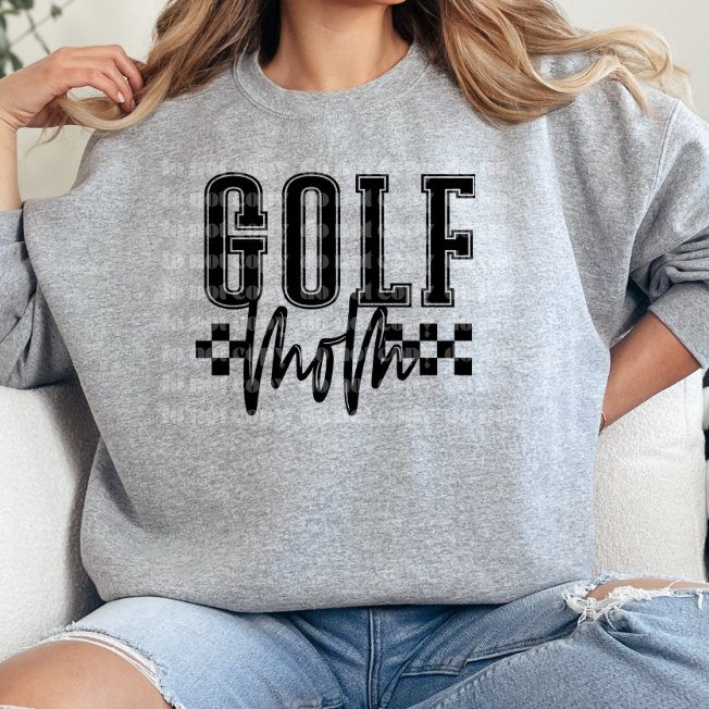 Checkered Golf Mom DTF