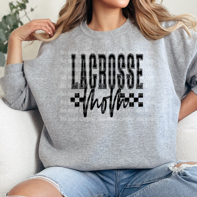 Checkered Lacrosse Mom DTF