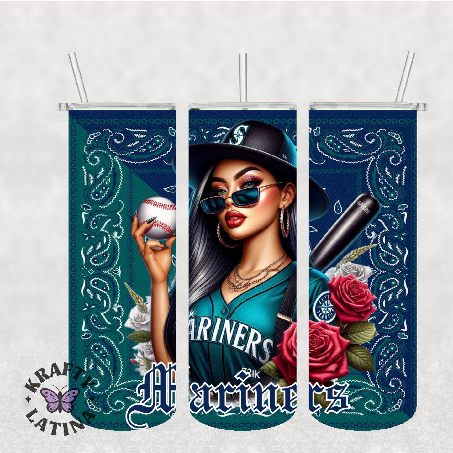 Chicana Baseball Tumbler (Choose Your Team)