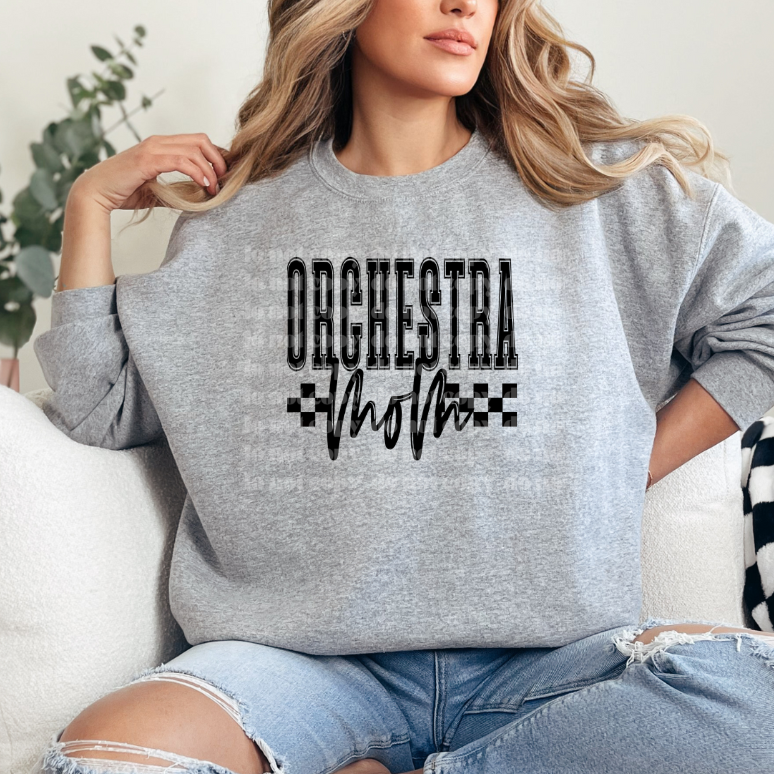 Checkered Orchestra Mom DTF