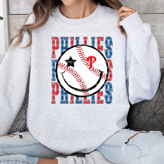 PHIL Baseball Face DTF