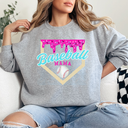 Baseball Mom Pink Drip