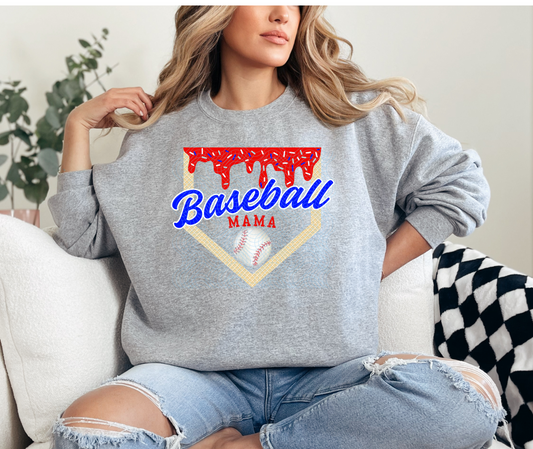 Baseball Mom Red Drip