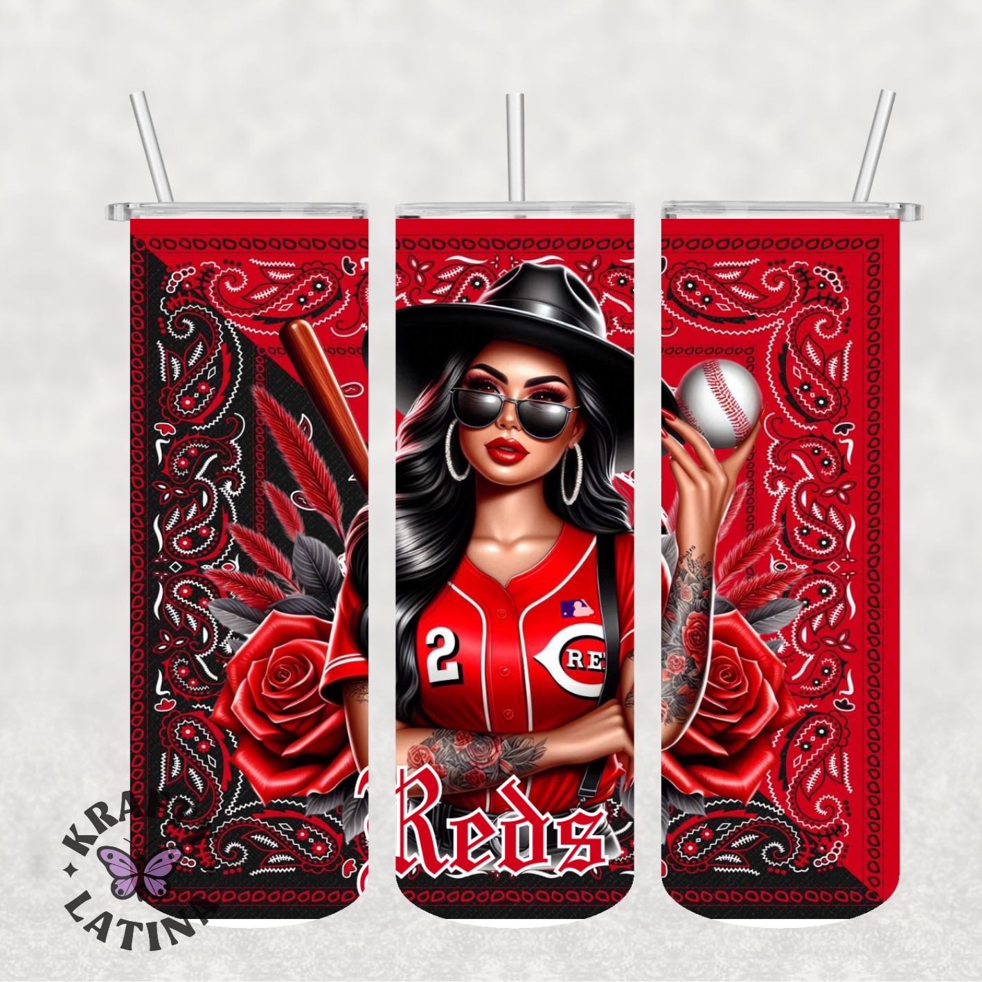 Chicana Baseball Tumbler (Choose Your Team)