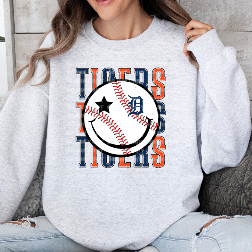 DET Baseball Face DTF