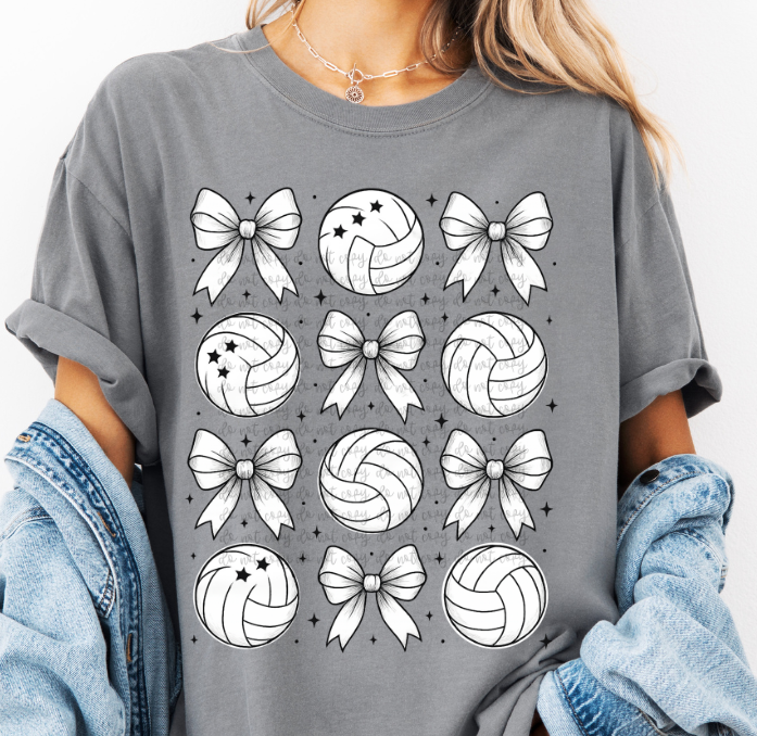 Volleyballs & Bows DTF