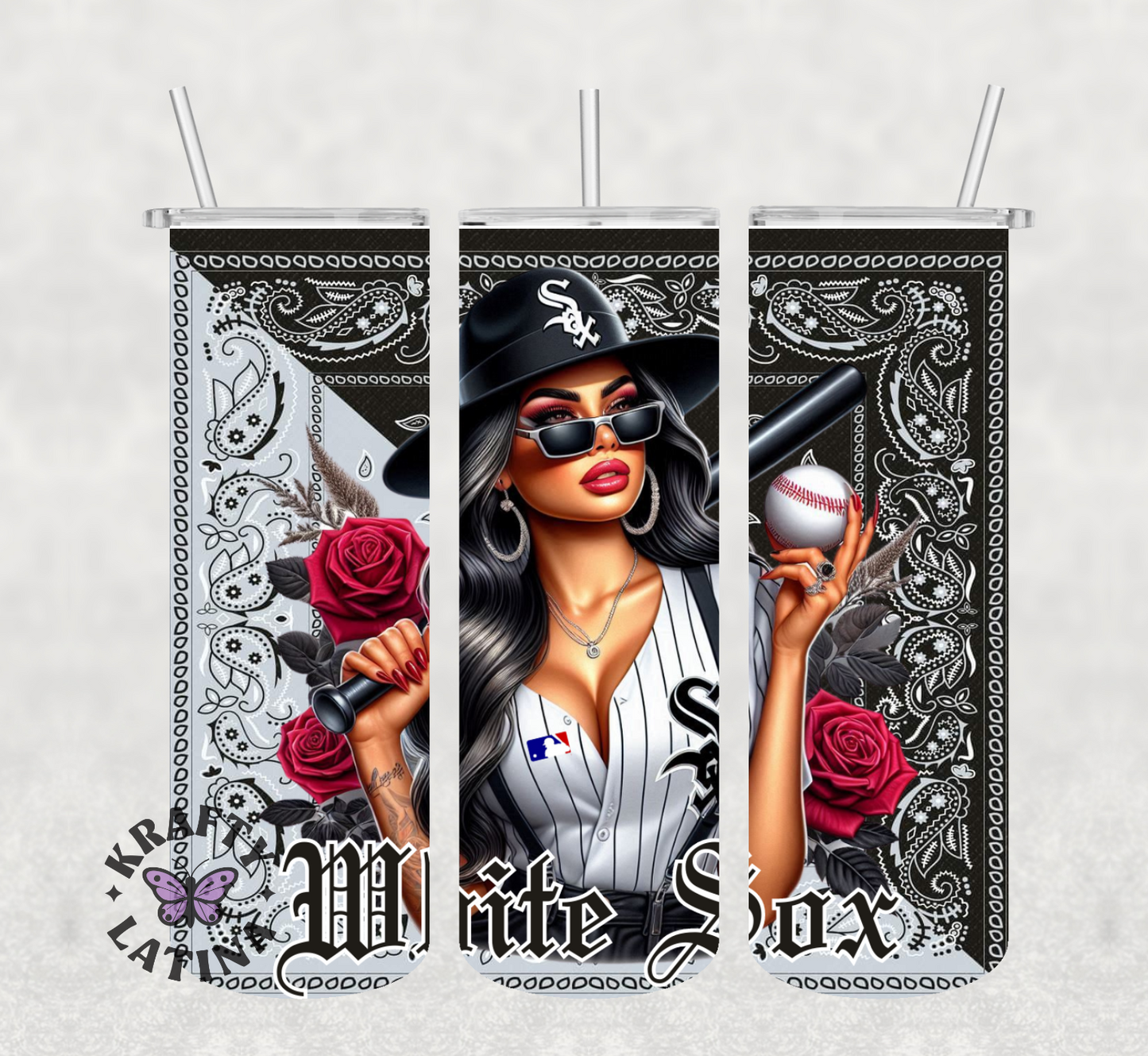 Chicana Baseball Tumbler (Choose Your Team)