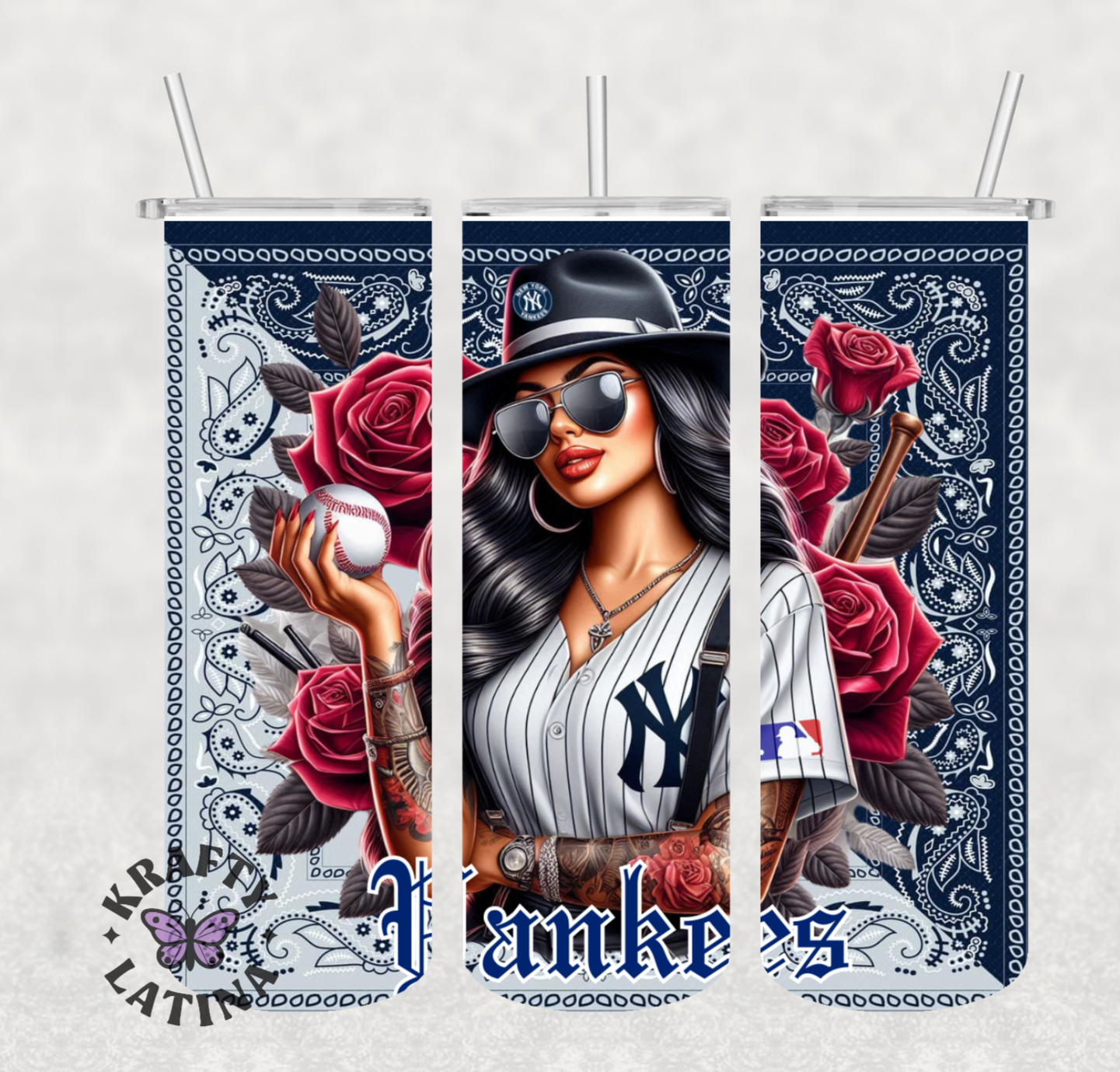 Chicana Baseball Tumbler (Choose Your Team)